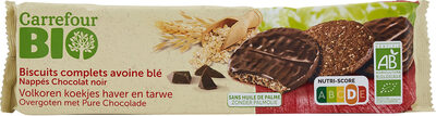 Foto de Biscuits complets avoine blé Nappés Chocolat Noir