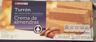Foto de Turrón crema de almendras sin azúcares