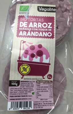 Foto de Tortita de arroz con yogur de arándano